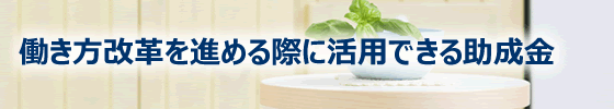 働き方改革を進める際に活用できる助成金