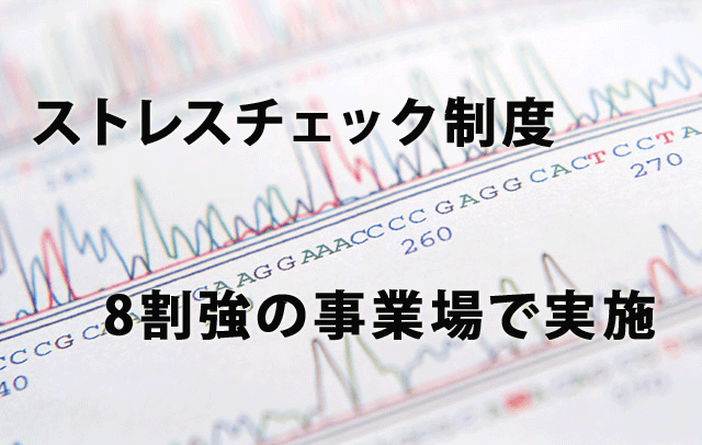 ストレスチェック制度　8割強の事業場で実施