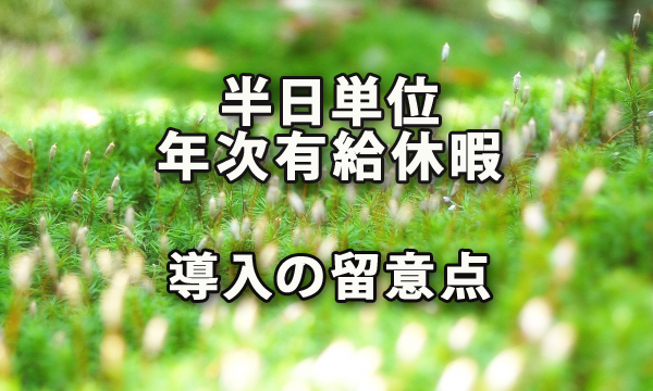 半日単位の年次有給休暇を導入する際の留意点