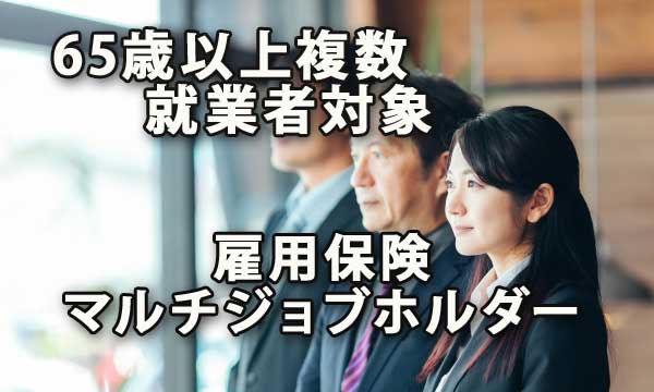 65歳以上複数就業者が対象の雇用保険マルチジョブホルダー制度