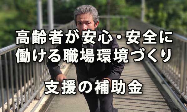 高齢者が安心・安全に働ける職場環境づくりを支援する補助金