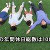 企業の年間休日数の平均は108.0日