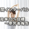 「勤務間インターバル制度」普及率10％目標～厚労省報告書