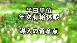 半日単位の年次有給休暇を導入する際の留意点