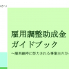 雇用調整助成金ガイドブック2020.3.1版に更新